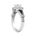 1.98 ct Cushion Cut Diamond Engagement Ring in Platinum Split Shank Mounting