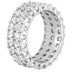 Ladies 5.50 ct TW Round Diamond Triple Row Eternity Band in Platinum