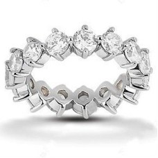 Ladies 4.00 ct. Round Diamond Eternity Band in Unique Platinum Mounting