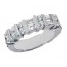  Ladies 2.00 CT Round and Baguette Cut Diamond Wedding Band Ring in Platinum
