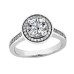 Lady's 1.85 ct. Round Cut Diamond Accented Engagement Ring in 18 Kt White Gold