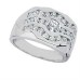 Men's 1.50 ct. Triple Row Round Cut Diamond Ring in Platinum