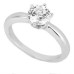 Ladies 1.12 CT Round Cut Diamond Solitaire Engagement Ring Set 14KT White Gold