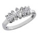 Ladies 1.25 ct. TW Seven Stone Marquise Diamond Wedding Band in 18K White Gold