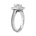 2.35 ct. TW Princess Diamond Engagement Ring in Platinum Halo Mounting