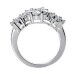Ladies 1.50 ct. Round Diamond Three Stone Ring in Platinum Cluster Setting