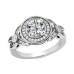 2.58 ct. TW Round Diamond Engagement Ring Halo Design in Platinum
