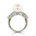 Ladies 0.80 ct Diamond Pearl Anniversary Ring  in Platinum Mount 