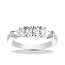 Diamond Club 0.66 ct. Wedding Band with Round and Baguette Diamonds