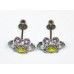 Sterling Silver Light Topaz Cubic Zirconia Ladies Cluster Stud Earrings