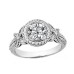 Butterfly-inspired 2.50 ct. TW Round Diamond Vintage Engagement Ring in Platinum