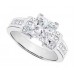 Ladies 2.38 CT Princess Cut Diamond Engagement Ring 14 kt White Gold 