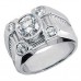 Men's 1.70 ct. Round Cut Diamond Five Stone Pinky Ring in Platinum Bezel Set
