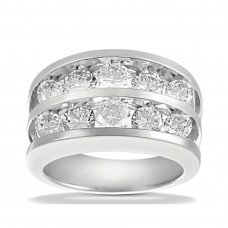 Diamond Club 2.05 ct. Wedding Band with Round Diamonds in Double Channel 