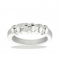 Diamond Club 0.50 ct. Wedding Band with Round and Baguette Stones