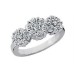 Ladies 1.50 ct. Round Diamond Three Stone Ring in 18 kt Cluster Setting