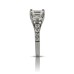 2.35 ct. TW Emerald Cut Diamond Three Stone Accented Engagement Ring in Platinum