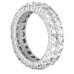 4.00 ct. TW Round Cut Diamond Double Row Eternity Wedding Band in 18K White Gold