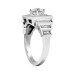 2.09 ct. Princess Diamond Engagement Ring in 18 Kt Halo Setting