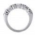  Ladies 2.00 CT Round and Baguette Cut Diamond Wedding Band Ring 18K White Gold