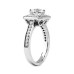 Bridal 2.21 ct. TW Princess Diamond Halo Engagement Ring in Platinum