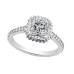 2.20 ct. TW Framed Princess Cut Diamond Engagement Ring in 18 Kt White Gold