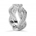 1.25 Ct. Round Diamond Crossing Ribbons Eternity Wedding Band Ring
