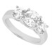 Ladies 2.65 ct. Round Diamond Three Stone Engagement Ring in 14 kt. White Gold