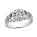 White Gold 2.06 ct. TW Round Diamond Accented Engagement Ring in Platinum