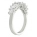 1.50 ct. TW Seven Stone Marquise Diamond Diagonal Set Wedding Band in Platinum