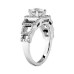 White Gold 2.07 ct. TW Princess Diamond Accented Engagement Ring in Platinum