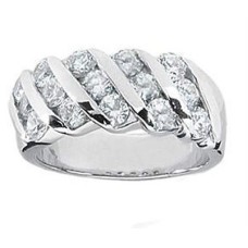 Ladies 1.25 ct. tw Round Cut Diamond Anniversary Band in Platinum