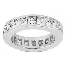 Ladies' 3.50 ct. Princess Diamond Eternity Channel Set Wedding Band in Platinum