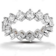 Ladies 4.00 ct. Round Diamond Eternity Band in Unique 14 kt. Mounting
