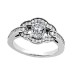 Ladies' White Gold 1.87 ct. TW Oval Shaped Diamond Engagement Ring in Platinum