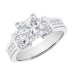 2.38 CT Princess Diamond Engagement Ring in 14 kt White Gold Mounting