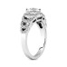 White Gold 2.06 ct. TW Round Diamond Accented Engagement Ring in Platinum