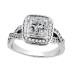 2.25 ct. TW Princess Cut Diamond Engagement Ring with Twisted Shank in Platinum